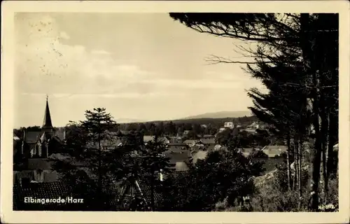 Ak Elbingerode Oberharz am Brocken, Blick über den Ort