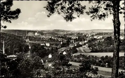 Ak Weida in Thüringen, Blick vom Tilgenberg