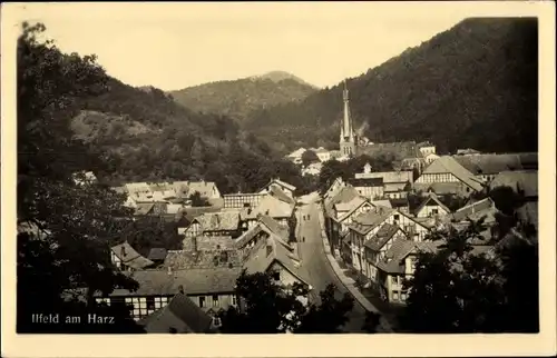 Ak Ilfeld am Harz Thüringen, Blick über den Ort