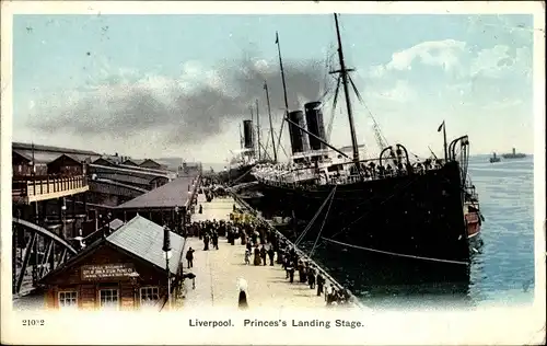 Ak Liverpool Merseyside England, Princes's Landing Stage