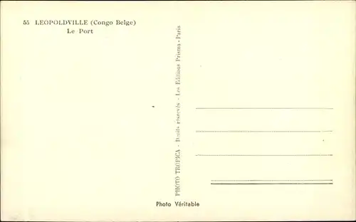 Ak Kinshasa Leopoldville DR Kongo Zaire, Le Port