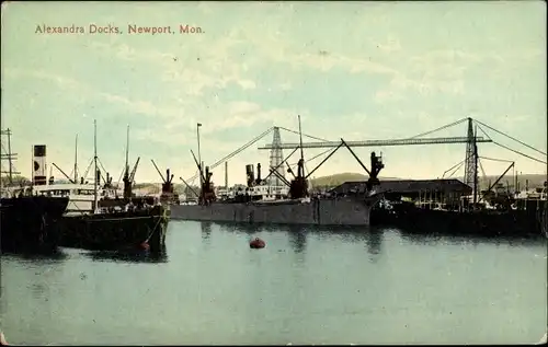 Ak Newport Monmouthshire Wales, Alexandra Docks