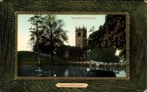 Passepartout Ak Gawsworth North West England, Macclesfield, Church