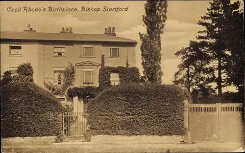 Ak Bishops Stortford East England, Cecil Rhode's Birthplace
