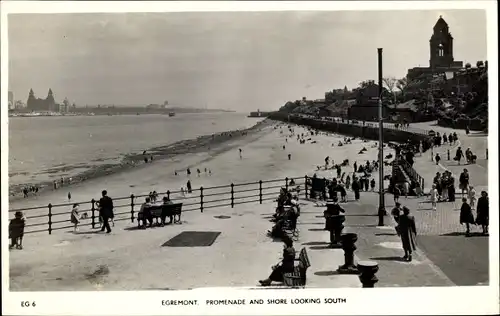 Ak Egremont North West England, Promenade and Shore Looking South