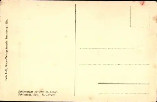 Ak Sélestat Schlettstadt Elsass Bas Rhin, Münster St. Georg
