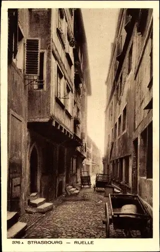 Ak Straßburg Straßburg Elsass Bas Rhin, Gasse