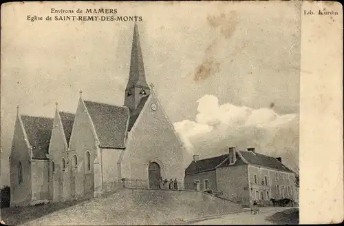 Ak Saint Rémy des Monts Sarthe, Kirche