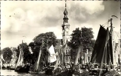 Ak Veere Zeeland Niederlande, Hafen, Fischerboote