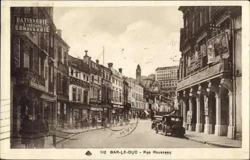 Ak Bar Le Duc Lothringen Meuse, Rue Rousseau