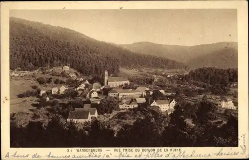 Ak Wangenbourg Vosges, Blick vom Bergfried der Ruine