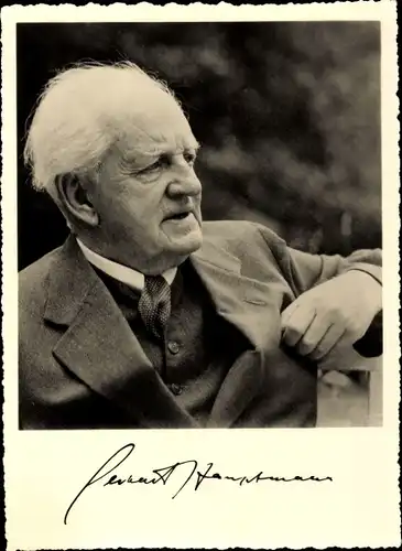 Ak Dramatiker und Schriftsteller Gerhart Hauptmann, Portrait