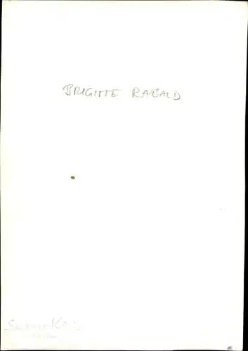 Foto Sängerin Brigitte Rabald, Portrait, Autogramm