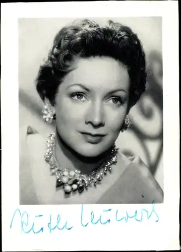 Foto Schauspielerin Ruth Leuwerik, Portrait, Autogramm