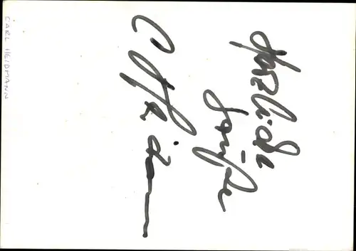 Ak Schauspieler Carl Heidmann, Portrait, Autogramm