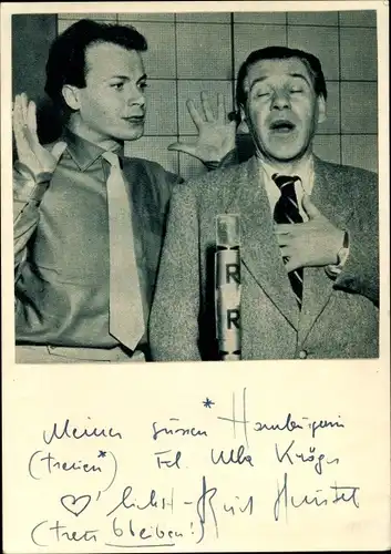 Ak Schauspieler Kurt Heintel und Franz, Portrait, Autogramm