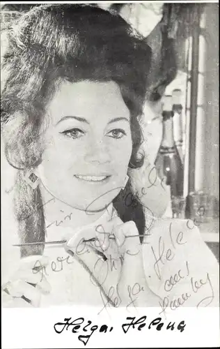 Ak Schauspielerin Helga Helena, Portrait, Autogramm