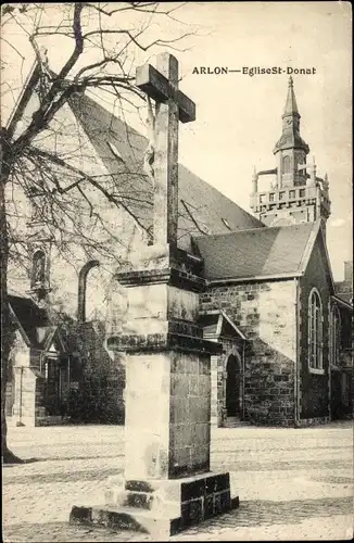 Ak Arlon Aarlen Wallonien Luxemburg, St-Donat-Kirche