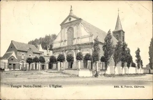 Ak Tongre Notre Dame Wallonien Hennegau, Die Kirche