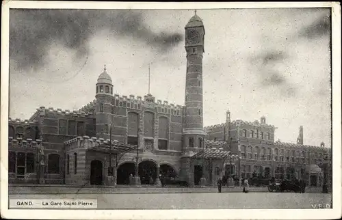 Ak Gent Ostflandern, Bahnhof Saint Pierre