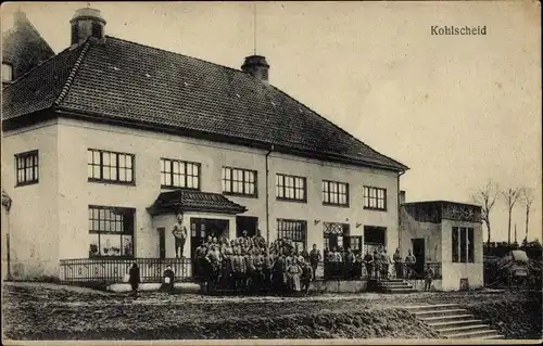 Ak Kohlscheid Herzogenrath Nordrhein Westfalen, Belgische Soldaten, Gymnasium, Turnhalle