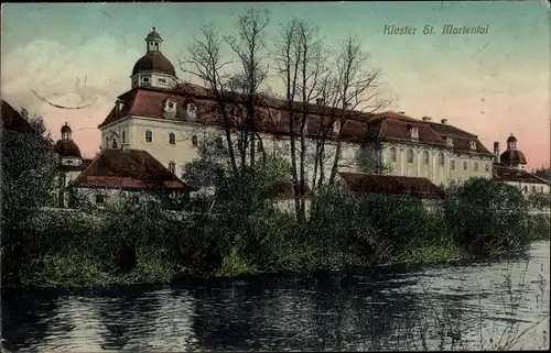 Ak Ostritz in der Oberlausitz, Kloster Sankt Marienthal