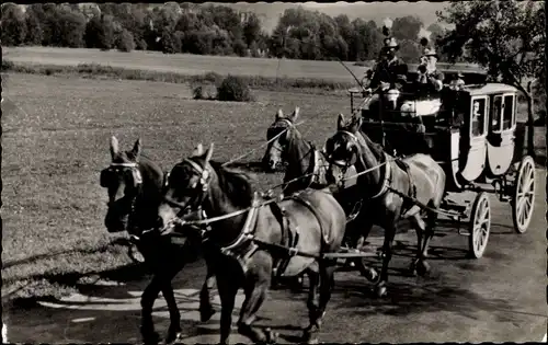 Ak Postkutsche auf der Fahrt von Bad Kissingen nach Bad Bocklet