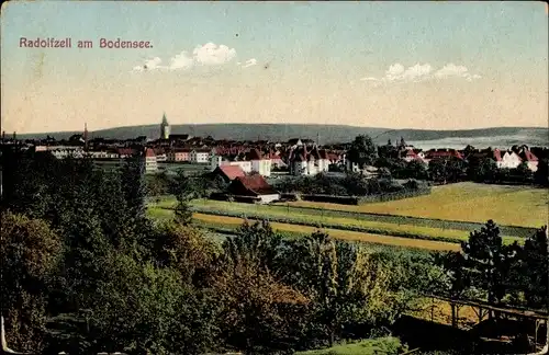 Ak Radolfzell am Bodensee, Totalansicht der Ortschaft