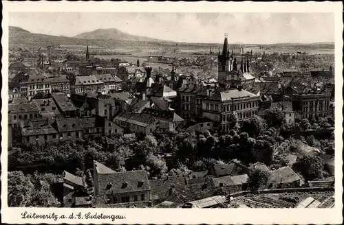 Ak Litoměřice Leitmeritz Region Aussig, Gesamtansicht