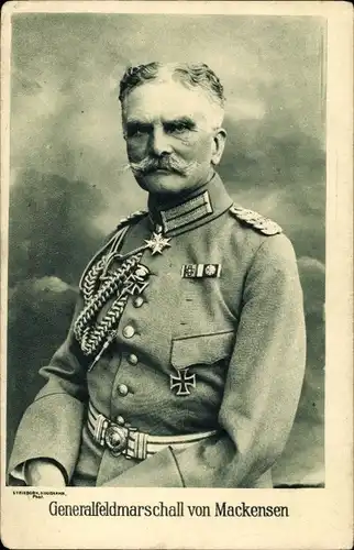 Ak Generalfeldmarschall August von Mackensen, Porträt in Uniform