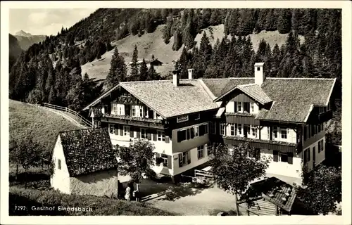 Ak Einödsbach Oberstdorf im Oberallgäu, Gasthof Einödsbach, Außenansicht, Berglandschaft