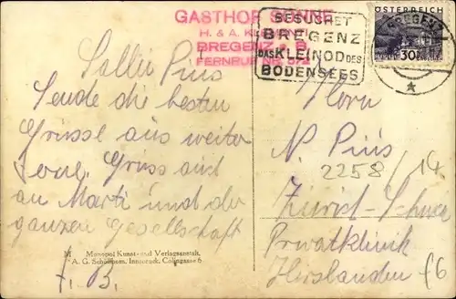 Ak Bregenz am Bodensee Vorarlberg, Altstadt, Martinsturm