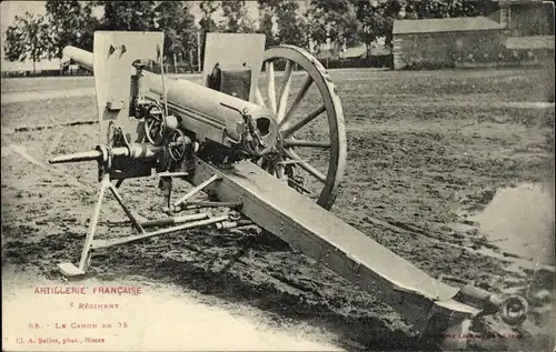 Ak Französische Armee, Artillerie, Kanone