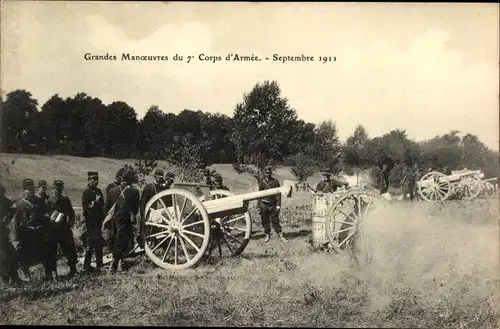 Ak Französische Armee, 7. Corps, Manöver 1911