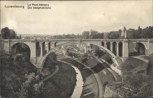 Ak Luxemburg Luxemburg, Le Pont Adolphe