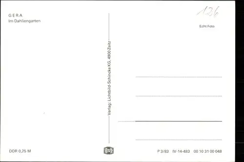Ak Gera in Thüringen, Im Dahliengarten, Springbrunnen