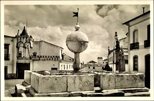 Ak Évora Portugal, Brunnen