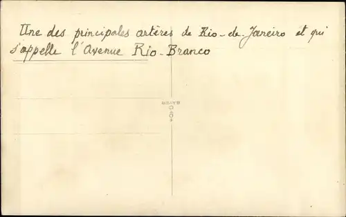 Ak Rio de Janeiro Brasilien, Avenue Rio Branco