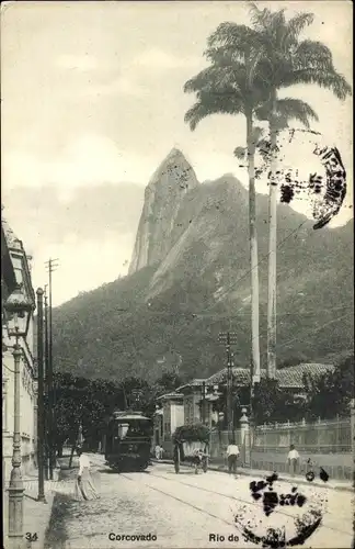 Ak Rio de Janeiro Brasilien, Corcovado