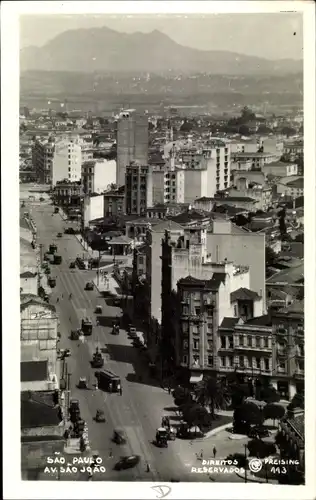 Ak São Paulo Brasilien, Av. Sao Joao