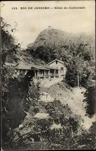 Ak Rio de Janeiro Brasilien, Hotel do Coriovado, Messageries Maritimes