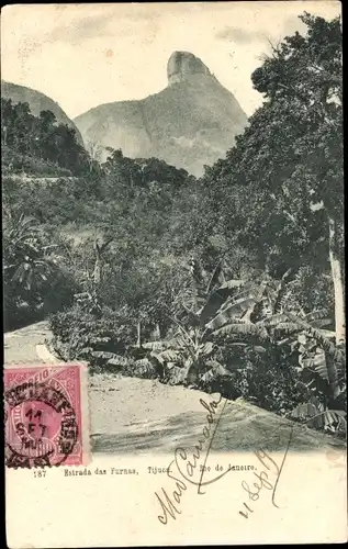 Ak Rio de Janeiro Brasilien, Estrada das Furnas, Tijuca