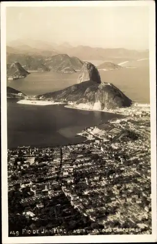 Ak Rio de Janeiro Brasilien, Luftbild