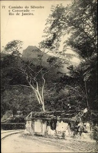 Ak Rio de Janeiro Brasilien, Caminho do Silvestre e Corcovado