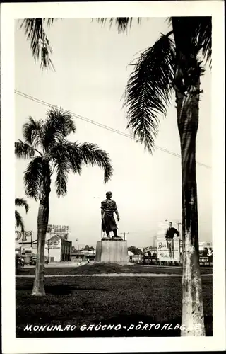 Ak Porto Alegre Brasilien, Monumento al Gaucho