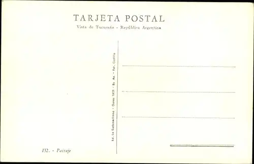 Ak Tucumán Argentinien, Paisaje