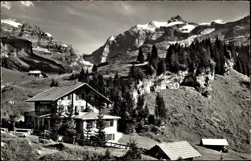 Ak Kiental Kanton Bern, Pension-Restaurant Golderli, Gornern-Kiental, Morgenhorn, Wilde Frau