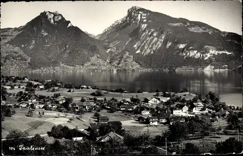 Ak Faulensee Spiez am Thuner See Kanton Bern, Panorama