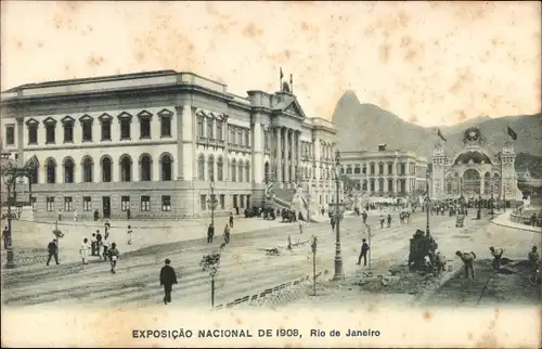 Ak Rio de Janeiro Brasilien, Exposicao Nacional de 1908, Stadtansicht, Ausstellungsgebäude