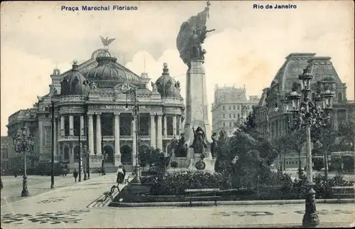 Ak Rio de Janeiro Brasilien, Praca Marechal Floriano
